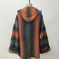1970s Vintage Striped Woven Light Jacket with Hood
