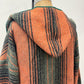 1970s Vintage Striped Woven Light Jacket with Hood