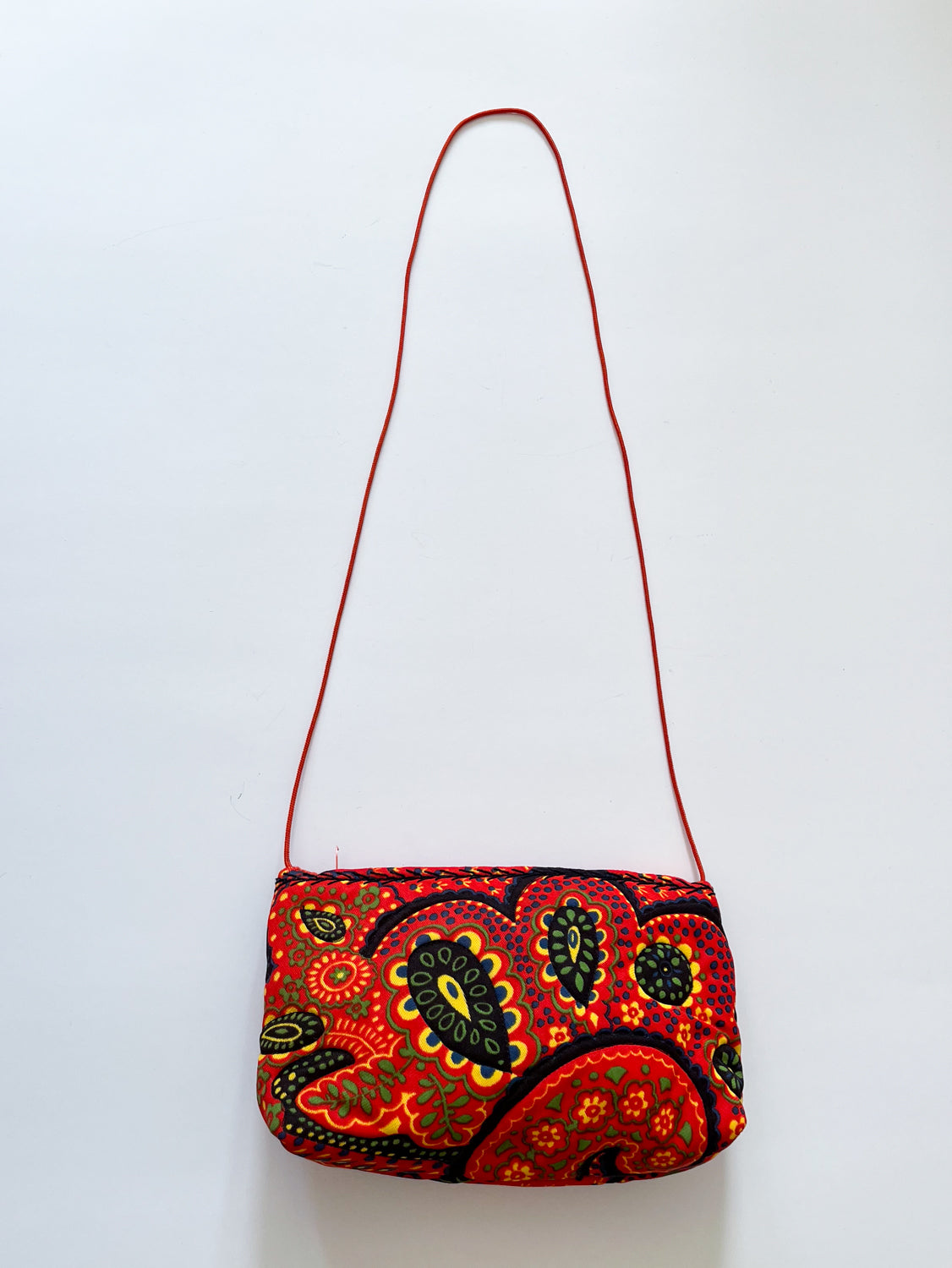 1970s Vintage "Art to Wear" Quilted Paisley Purse