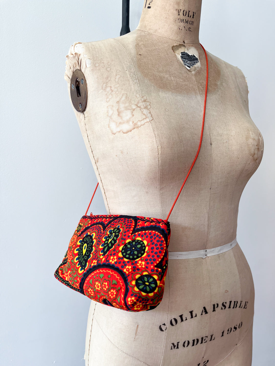 1970s Vintage "Art to Wear" Quilted Paisley Purse