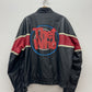 2000s Y2K Wilson's Leather Rocks The Who Leather Motorcycle Cafe Racer Biker Jacket