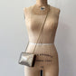 1970s Vintage Made in India Woven Brass and Silver Hammered Checkerboard Clutch Bag