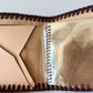 1950s Vintage Tooled Leather Lily Wallet with Plastic Insert