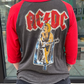 1983 Vintage AC/DC Flick of the Switch Original Raglan 1980s Tour T-Shirt