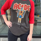 1983 Vintage AC/DC Flick of the Switch Original Raglan 1980s Tour T-Shirt