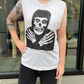 1980s Vintage Bootleg Misfits Crimson Ghost Sleeveless Punk T-Shirt