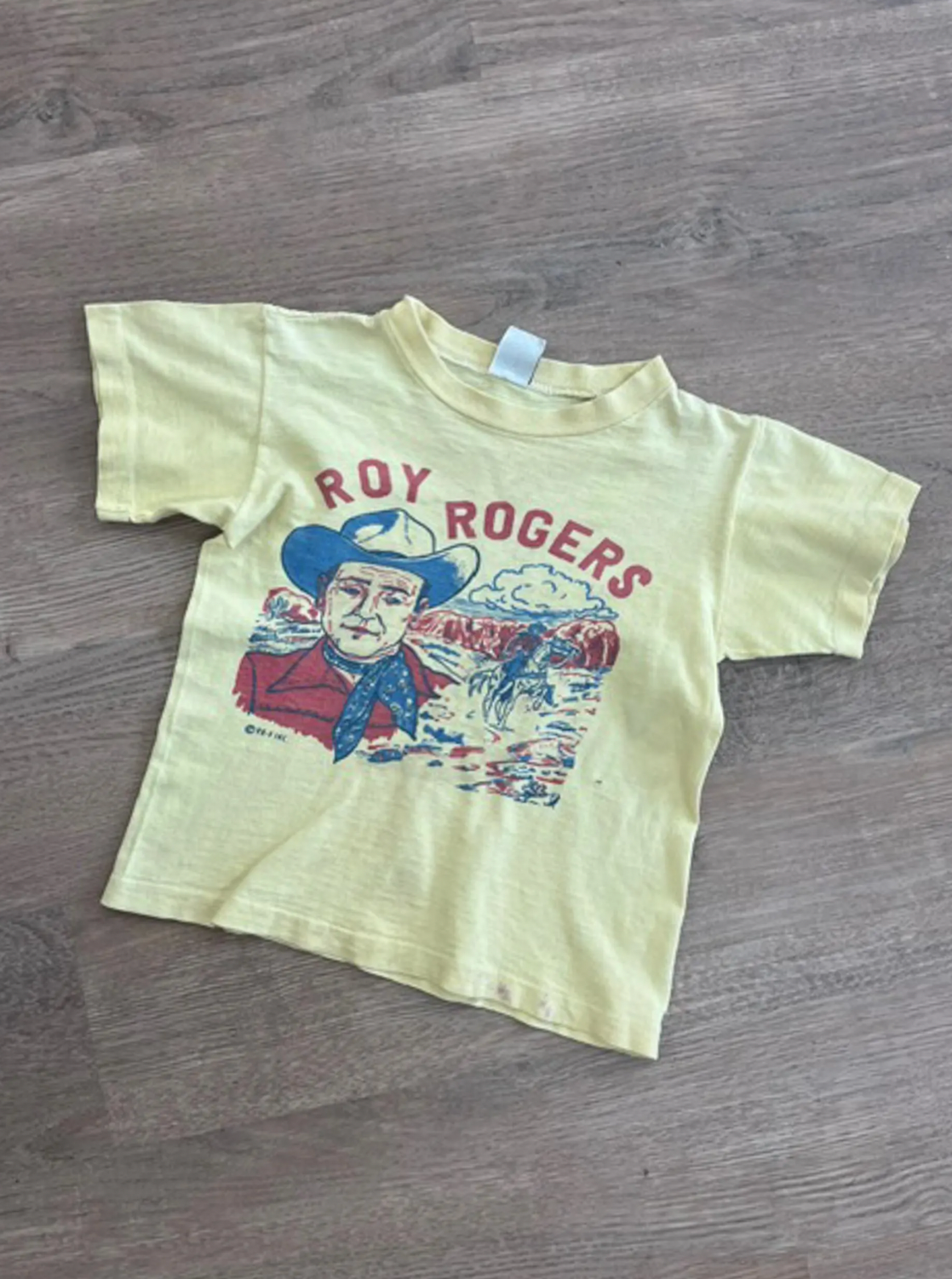 1950s Vintage Roy Rogers for Norwich Trigger Western Cowboy Kids Childrens T-Shirt