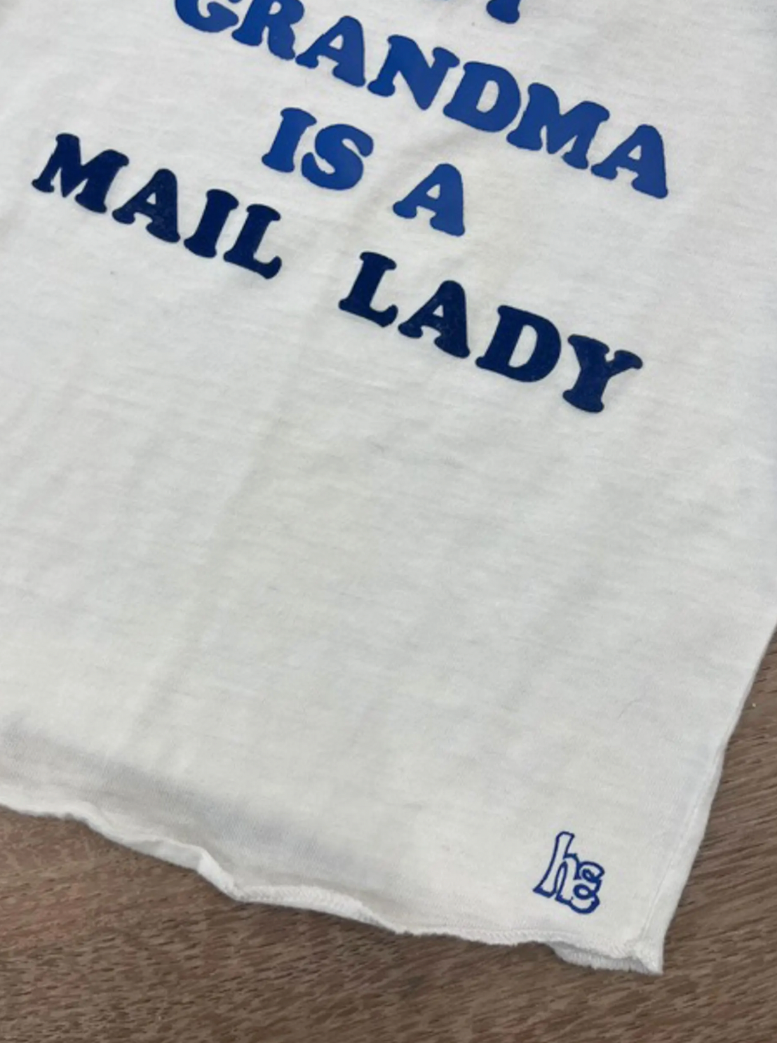 1980s Vintage My Grandma Is A Mail Lady Postal Worker Kids Raglan T-Shirt