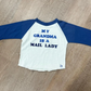 1980s Vintage My Grandma Is A Mail Lady Postal Worker Kids Raglan T-Shirt