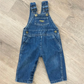 1980s Vintage OshKosh B'Gosh Classic Medium Blue Denim Overalls 18 Months