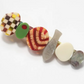 Hors D’Oeuvre Appetizer Multicolor Alligator Hair Clip by Winona Irene