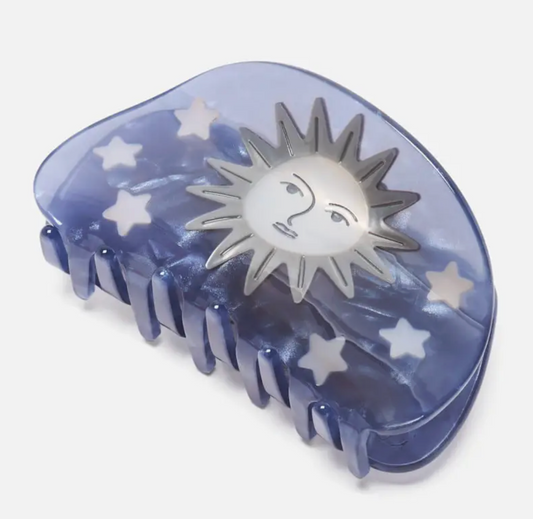 Pleiades Moon Stars Constellation Acetate Hair Claw Clip by Winona Irene