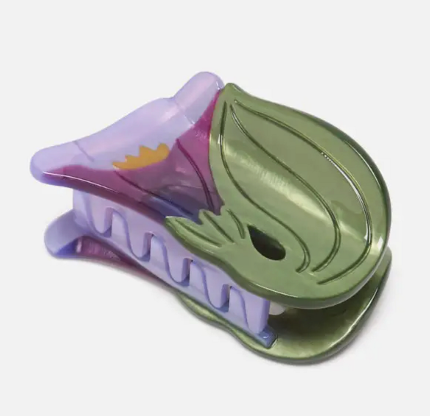 Morning Glory Purple Flower Acetate Small Hair Claw Clip by Winona Irene