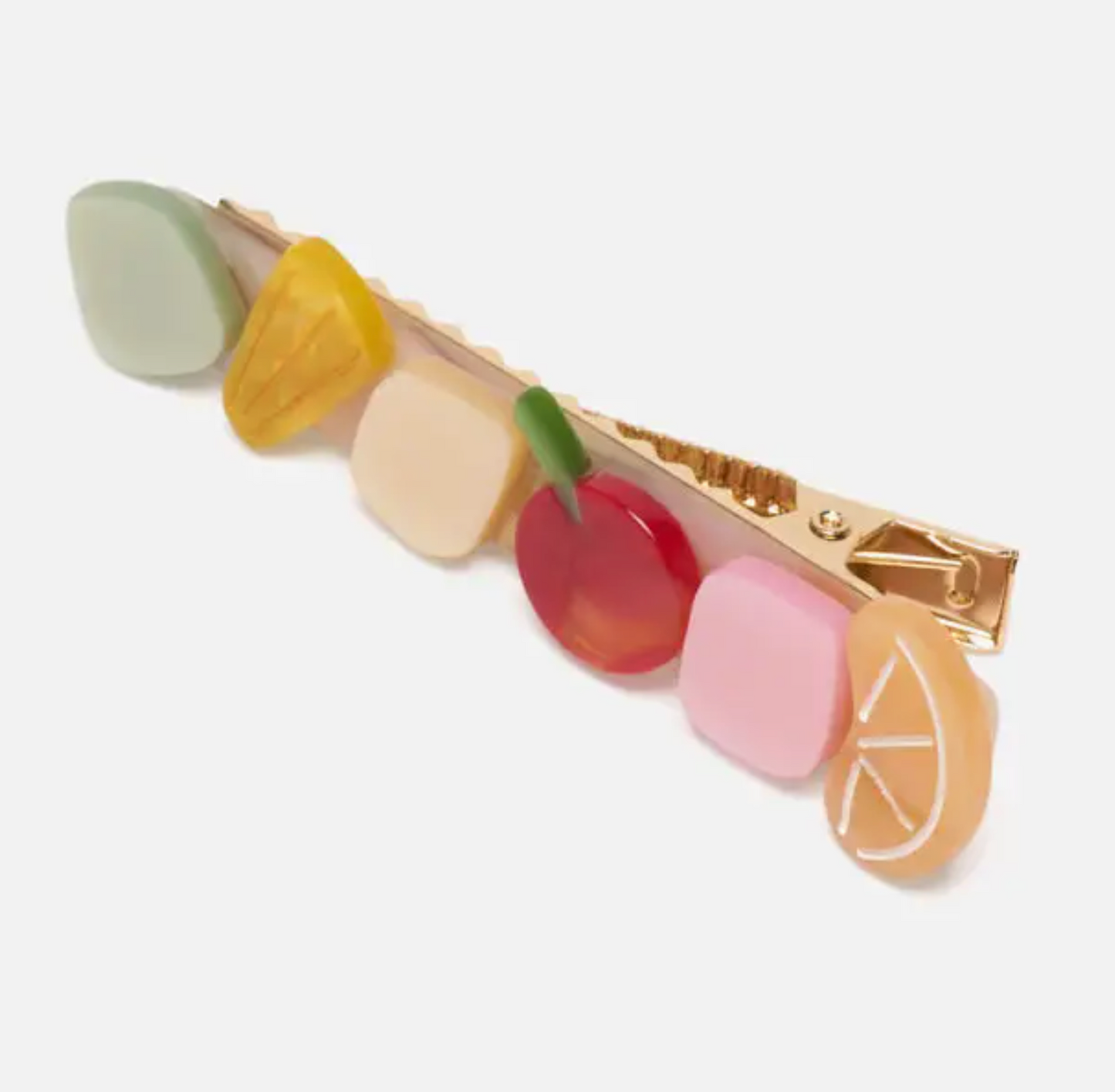 Ambrosia Fruit Salad Alligator Acetate Hair Clip by Winona Irene