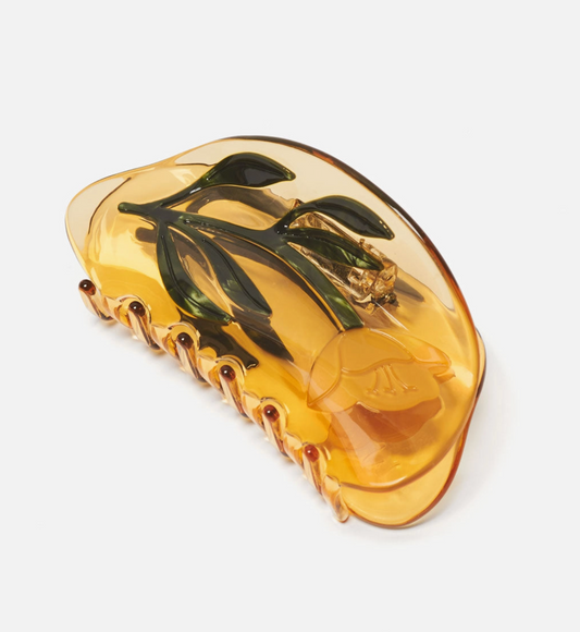 Buttercup Wild Flower Hair Claw Clip in Clear Yellow Acetate by Winona Irene