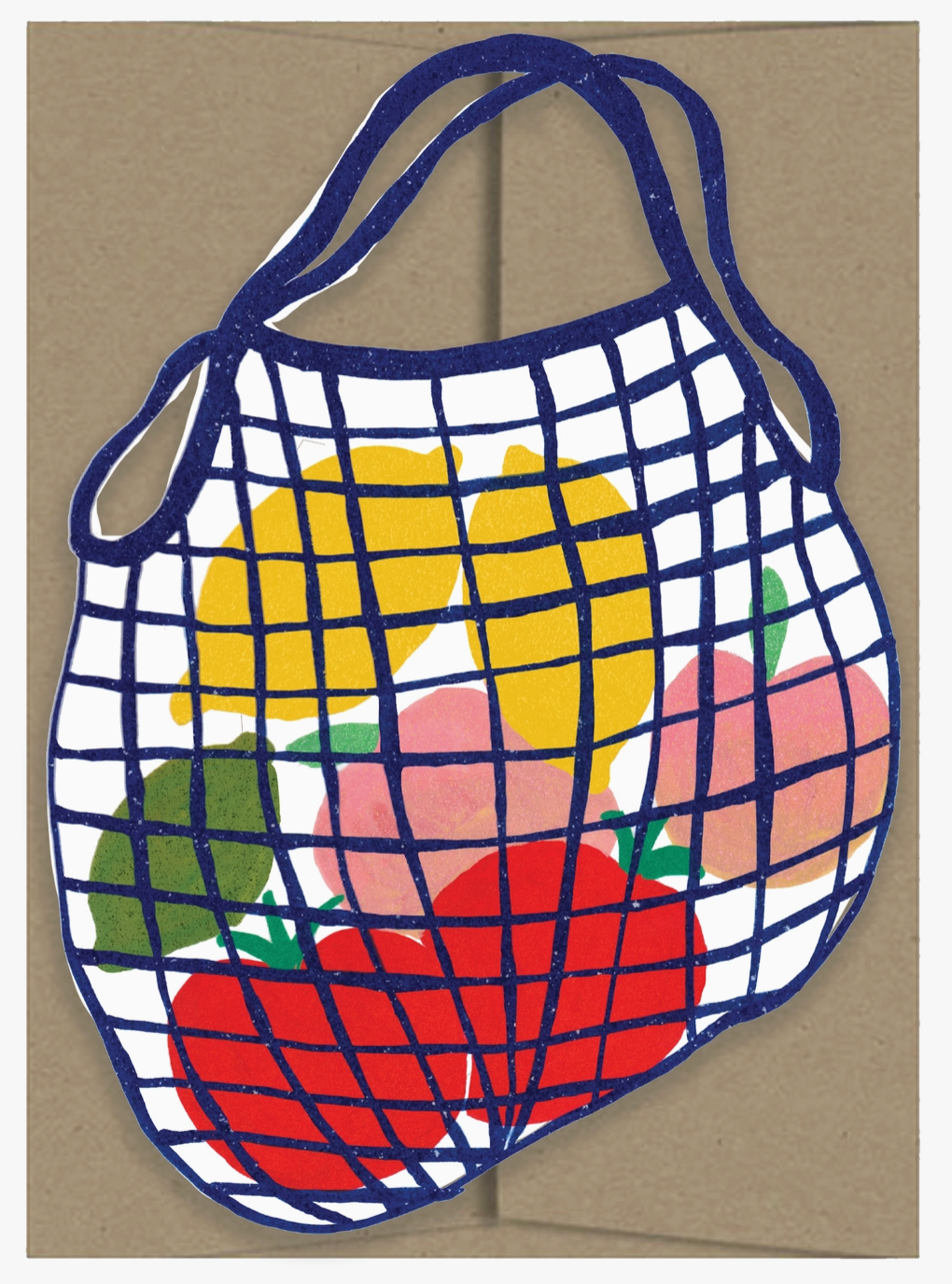 Market Bag Die Cut Card | Isatopia