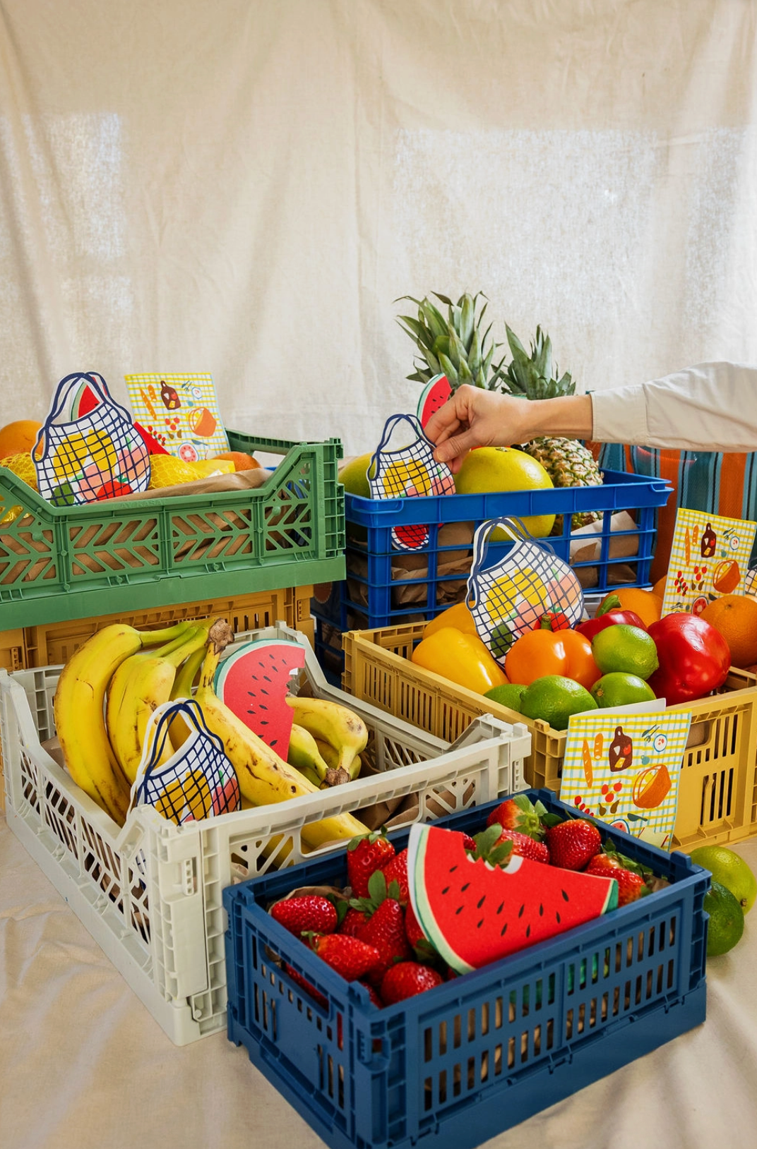 Market Bag Die Cut Card | Isatopia