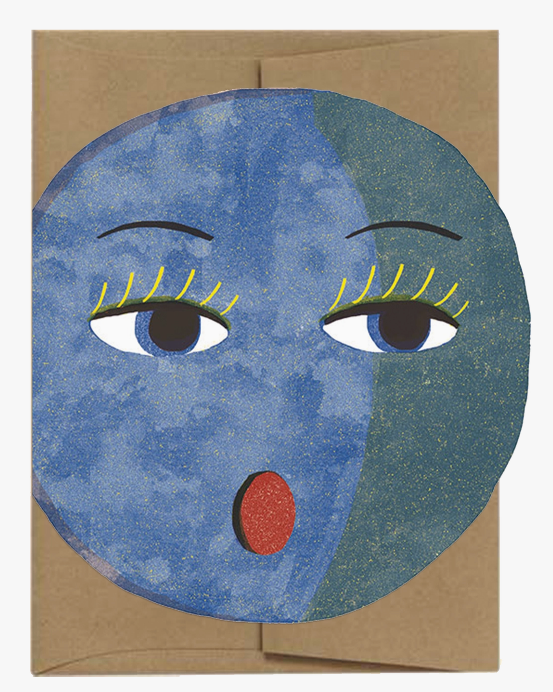 Lune Moon Die Cut Card | Isatopia