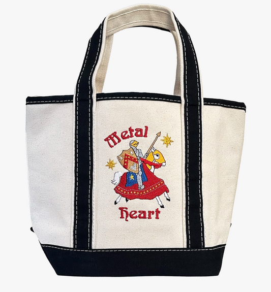 Metal Heart Mini Canvas Tote Bag | Patch Ya Later