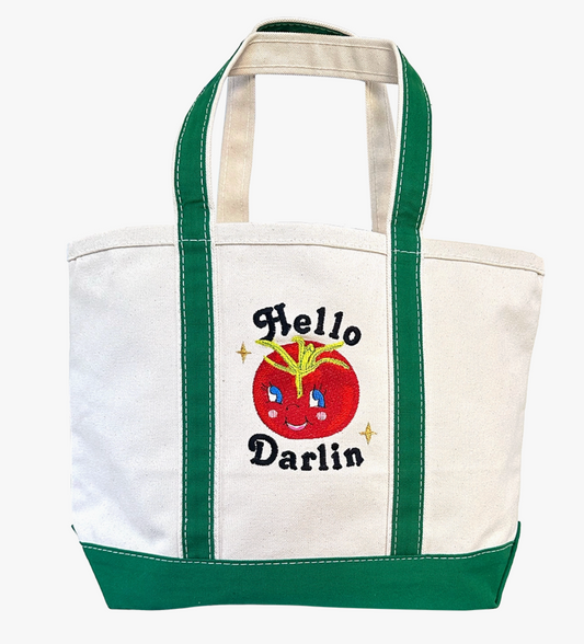 Hello Darlin! Big Canvas Tote Bag | Patch Ya Later