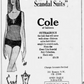 1960s Vintage Cole of California Iconic Outrageous Scandal Swimsuit 1964