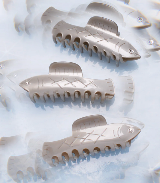 Herring Fish Silver Acetate Hair Claw by Winona Irene