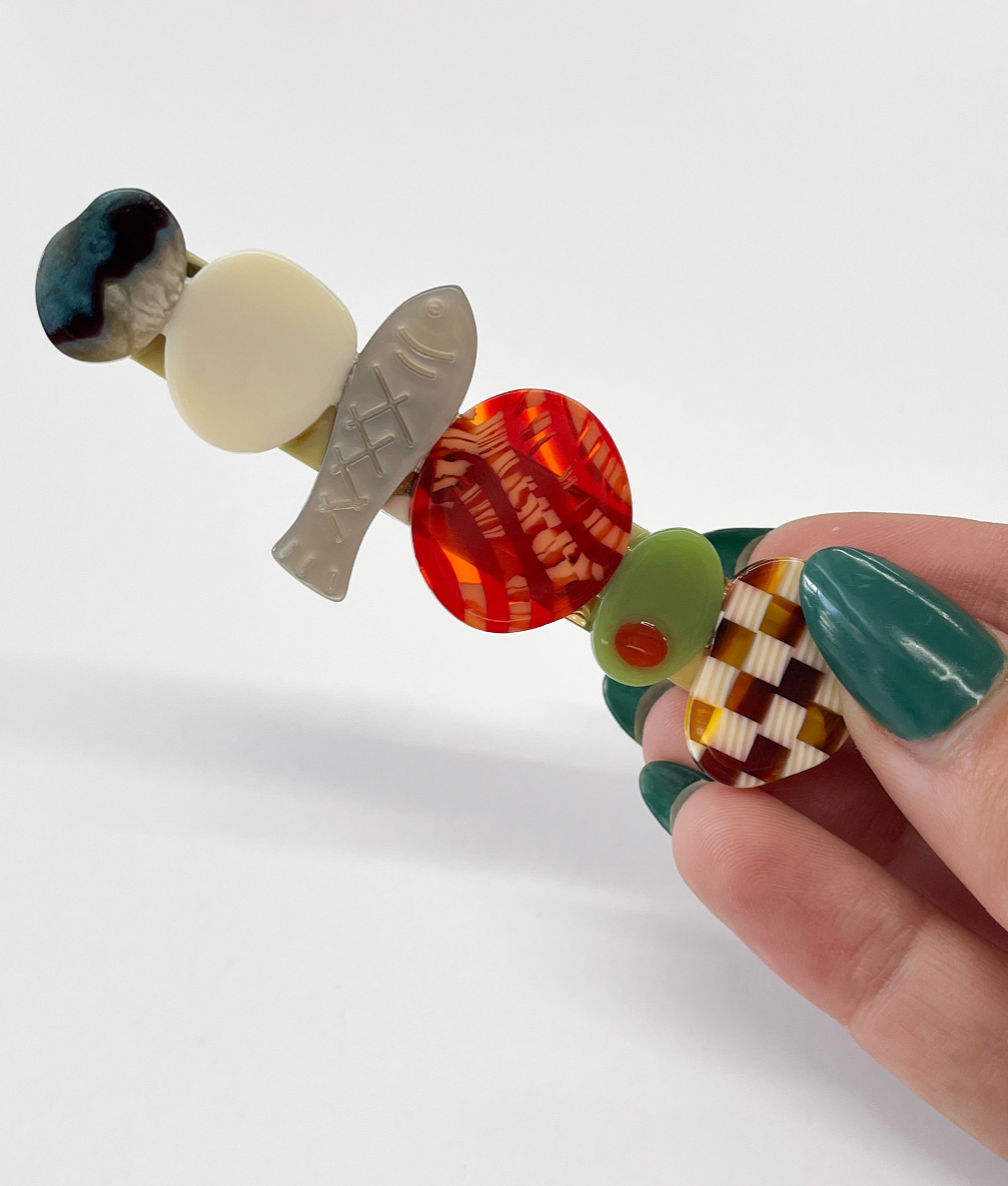 Hors D’Oeuvre Appetizer Hair Clip by Winona Irene