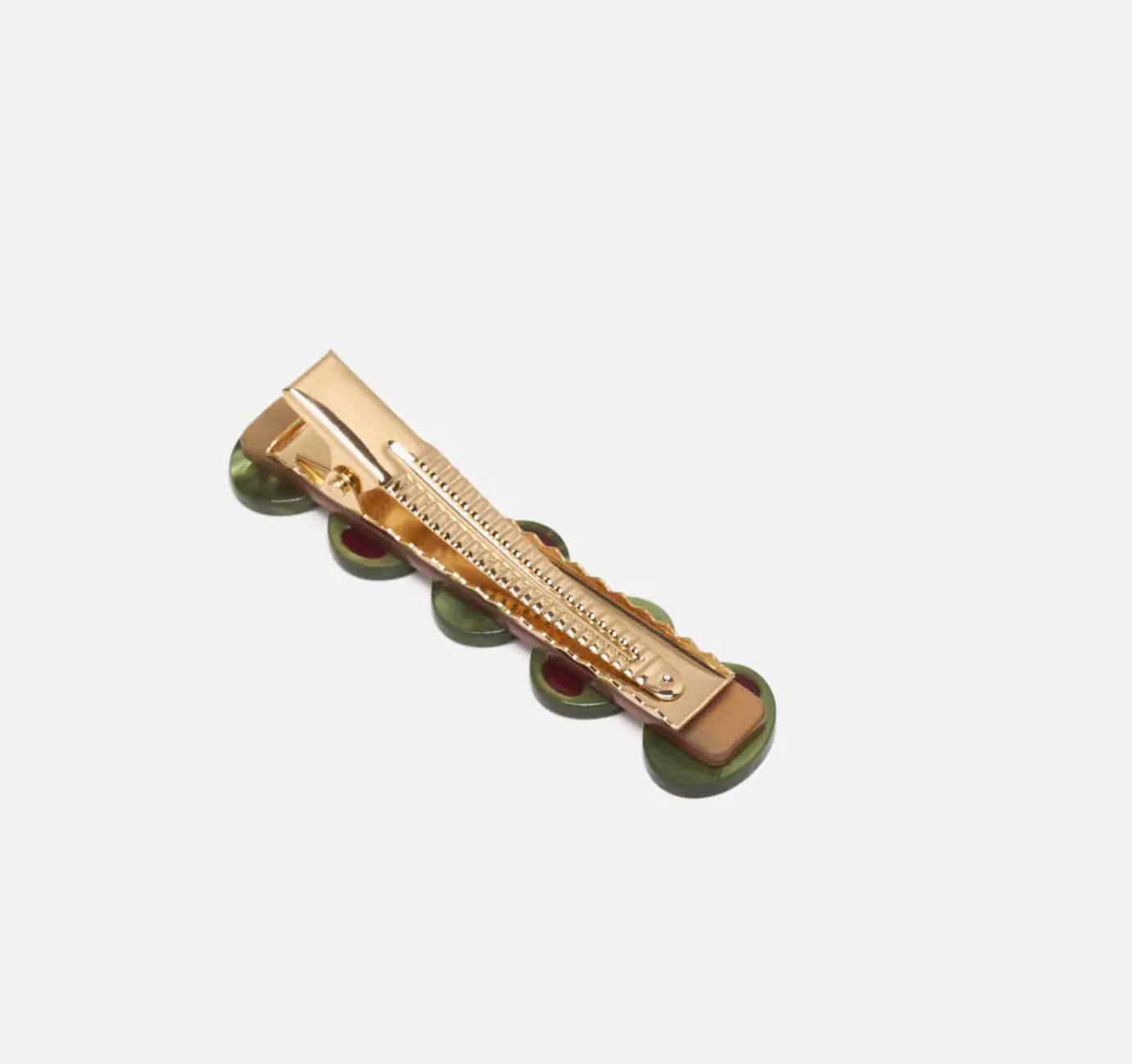 Green Olive Sparkly Cocktail Alligator Hair Clip Accessory by Winona Irene