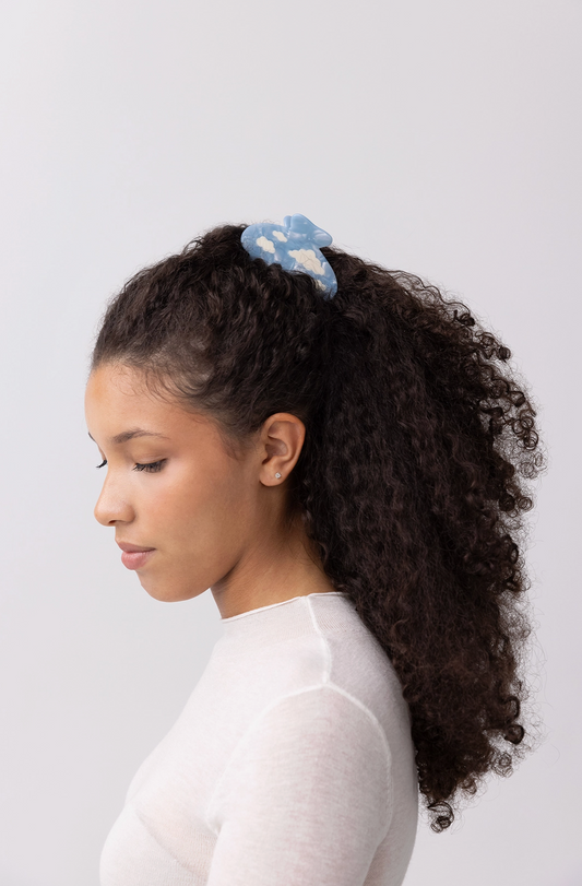 Lucy in the Sky Blue with White Clouds Hair Claw Clip by Winona Irene