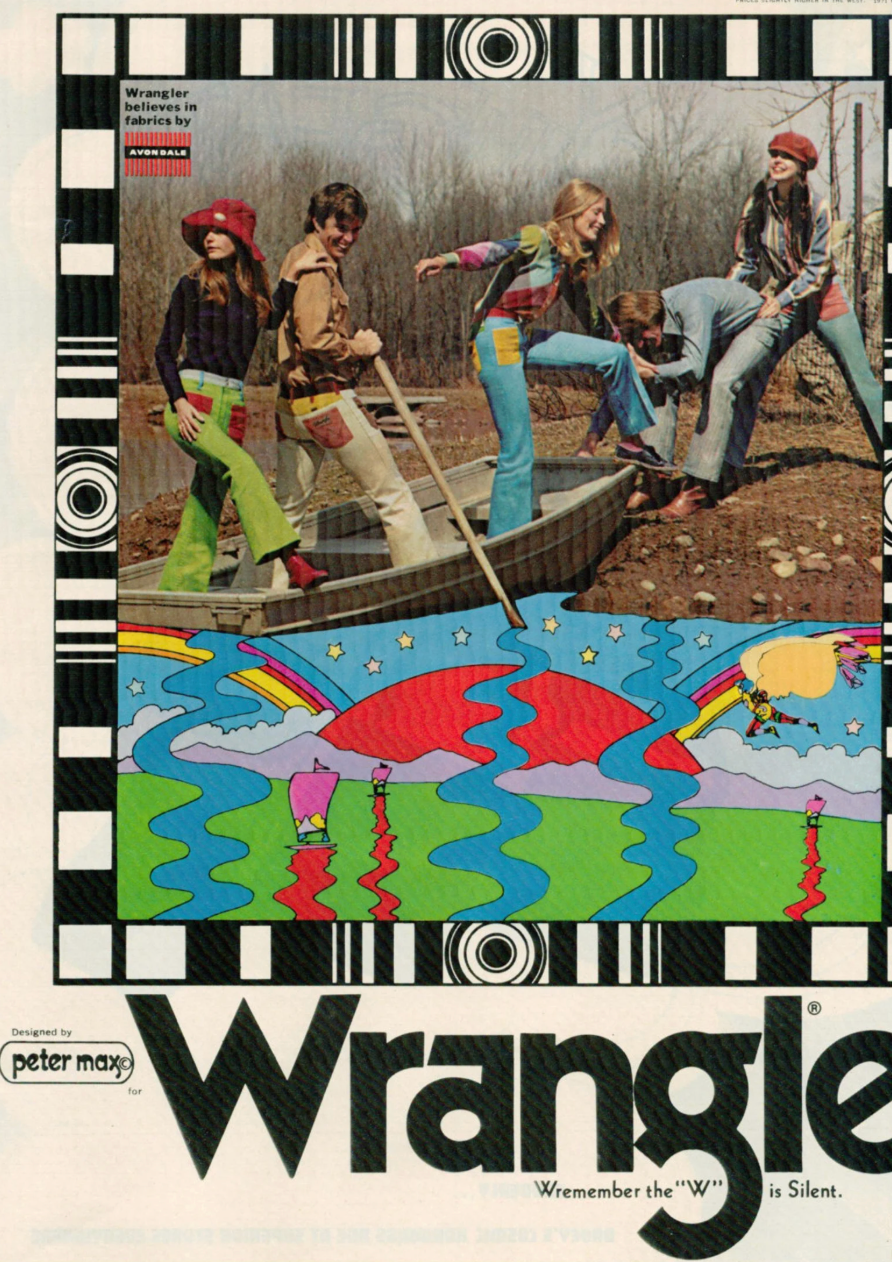 1970s Vintage Wrangler x Peter Max Cosmic Jump Patchwork Pop Art Jeans - RARE & ICONIC