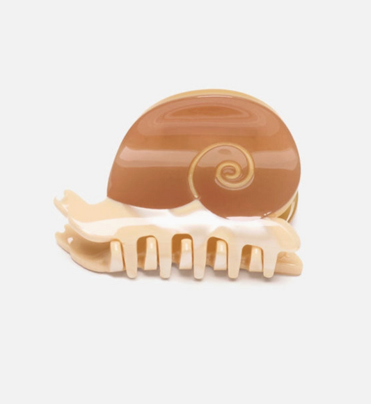Mini Snail Hair Claw Clip Accessory Brown Earth Acetate by Winona Irene