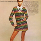 1960s Vintage Iconic Twiggy Hand Sewn Replica Mod Rainbow Sequins Dress