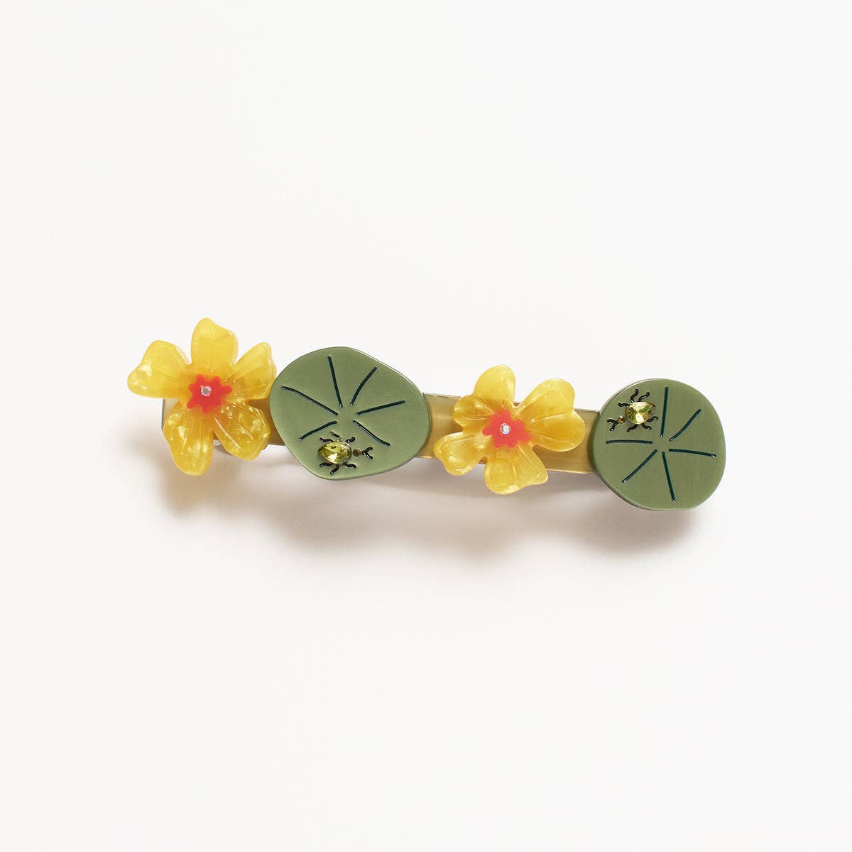Jeweled Nasturtium French Barrette | Winona Irene