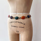 1990s Vintage Chunky Gold Tone Colorful Chain Belt