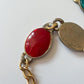 1990s Vintage Chunky Gold Tone Colorful Chain Belt