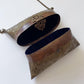 1930s - 1940s Brass Pillow Purse with Velvet Interior