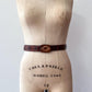 1970s Vintage MCM Adjustable Wooden Diamond Pattern Buckle Belt