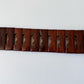 1970s Vintage MCM Adjustable Wooden Diamond Pattern Buckle Belt