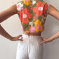 1970s / 1980s White Shorts with Front Pockets and Painted Buttons