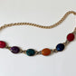 1990s Vintage Chunky Gold Tone Colorful Chain Belt