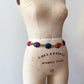 1990s Vintage Chunky Gold Tone Colorful Chain Belt
