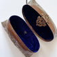 1930s - 1940s Brass Pillow Purse with Velvet Interior