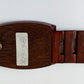 1970s Vintage MCM Adjustable Wooden Diamond Pattern Buckle Belt