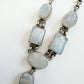 1980s Vintage Moonstone Geometric Shapes Drop Necklace