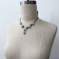 1980s Vintage Moonstone Geometric Shapes Drop Necklace
