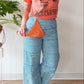1960s Vintage Marimekko Suomi Finland Annika Rimala Tasarita Blue White Stripe Pants With Triangle Bib Closure