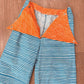 1960s Vintage Marimekko Suomi Finland Annika Rimala Tasarita Blue White Stripe Pants With Triangle Bib Closure