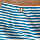 1960s Vintage Marimekko Suomi Finland Annika Rimala Tasarita Blue White Stripe Pants With Triangle Bib Closure