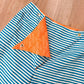 1960s Vintage Marimekko Suomi Finland Annika Rimala Tasarita Blue White Stripe Pants With Triangle Bib Closure