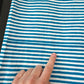 1960s Vintage Marimekko Suomi Finland Annika Rimala Tasarita Blue White Stripe Pants With Triangle Bib Closure